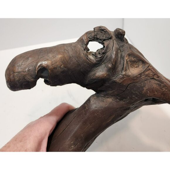 Vintage Petrified Wood Fossil Shaped Dinosaur Look? 11" by 10" by 6.5" - Picture 12 of 16